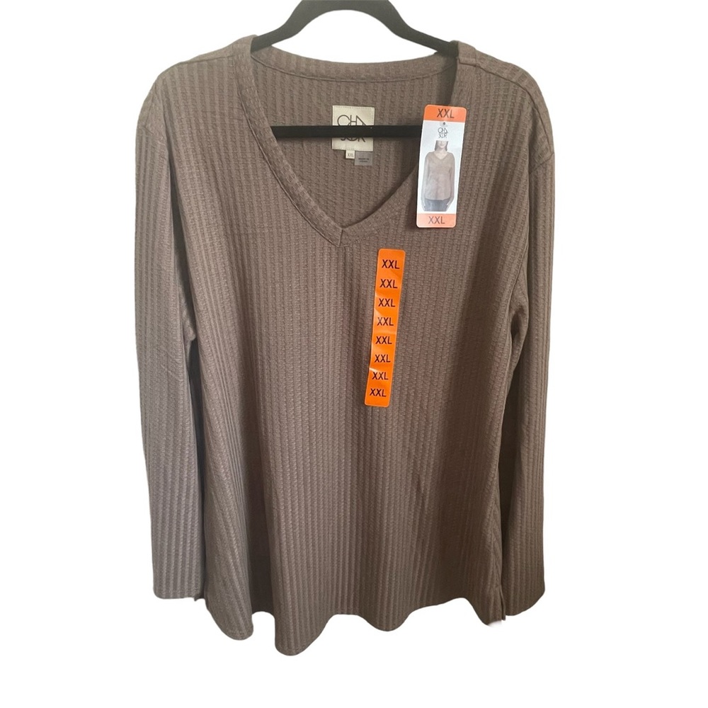 Chaser Brown Long Sleeve Tunic - XXL NWT